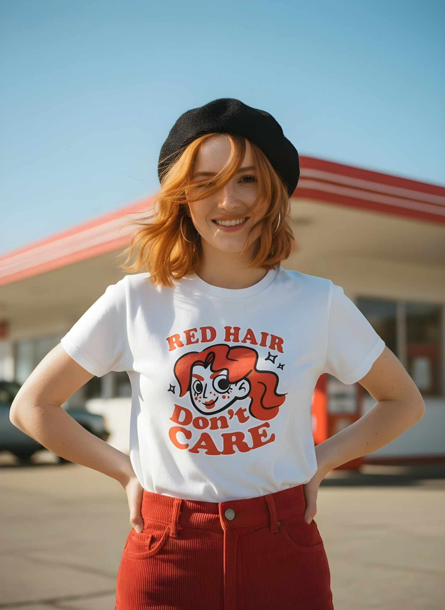 Red Hair Don't Care - Women's Relaxed T-Shirt
