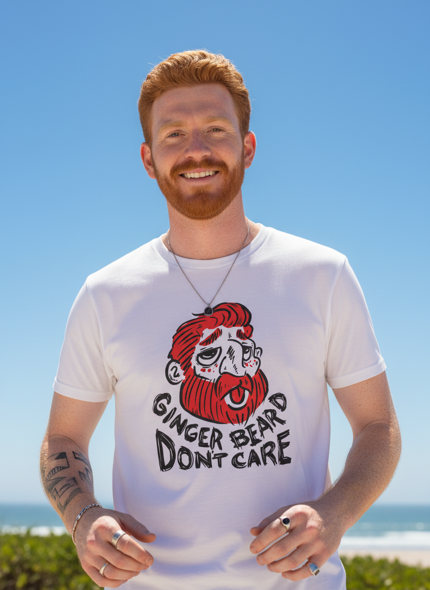 Ginger Beard Don't Care - Short-Sleeve Unisex T-Shirt